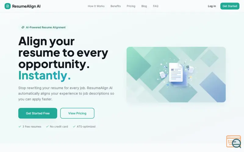 Screenshot of ResumeAlign AI 
