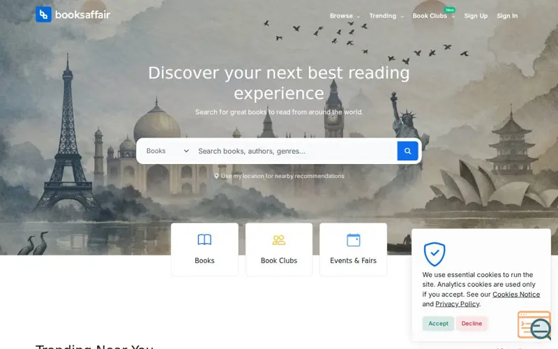 Screenshot of BooksAffair