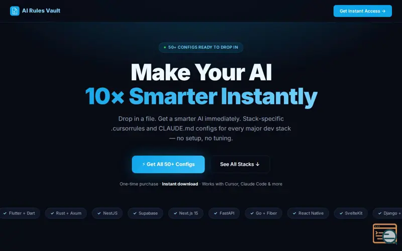 Screenshot of  AI Rules & Context Library
