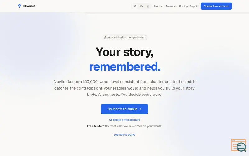 Screenshot of Novilot