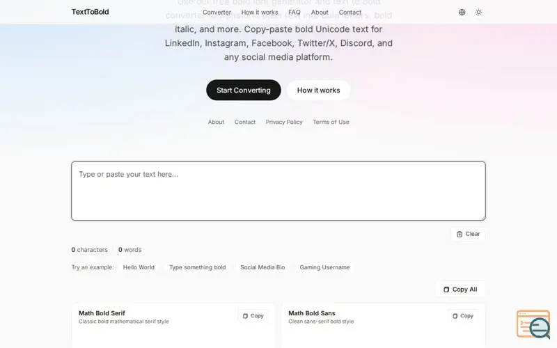 Screenshot of text to bold