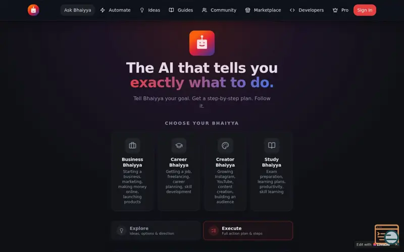 Screenshot of Ai Bhaiyya