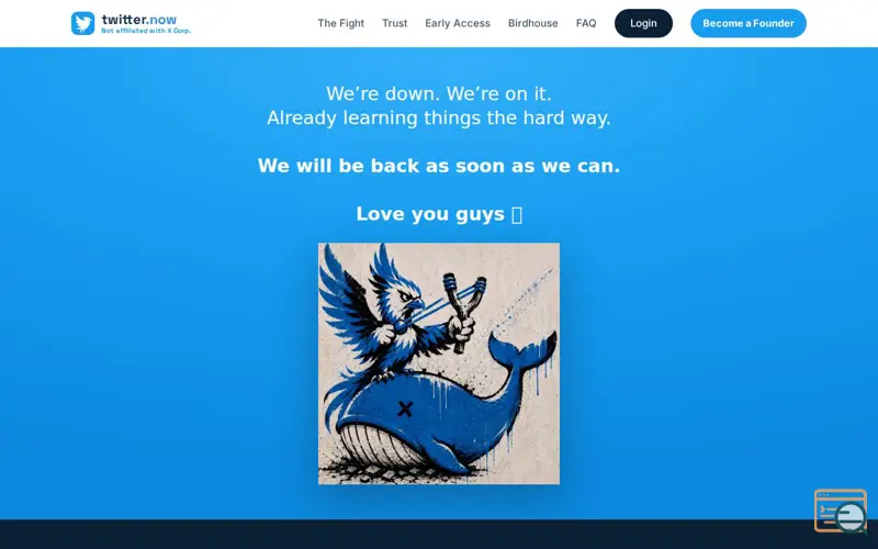Screenshot of twitter.now