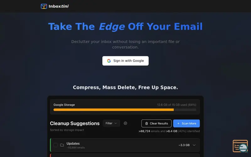 Screenshot of Inboxtini