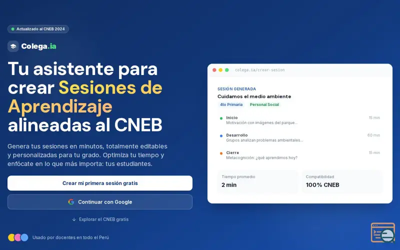 Screenshot of Colega.IA