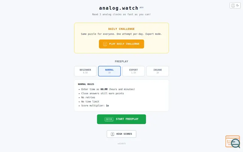 Screenshot of Analog Watch