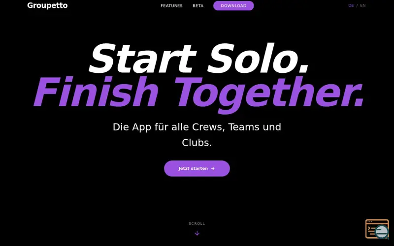 Screenshot of Groupetto 3.0