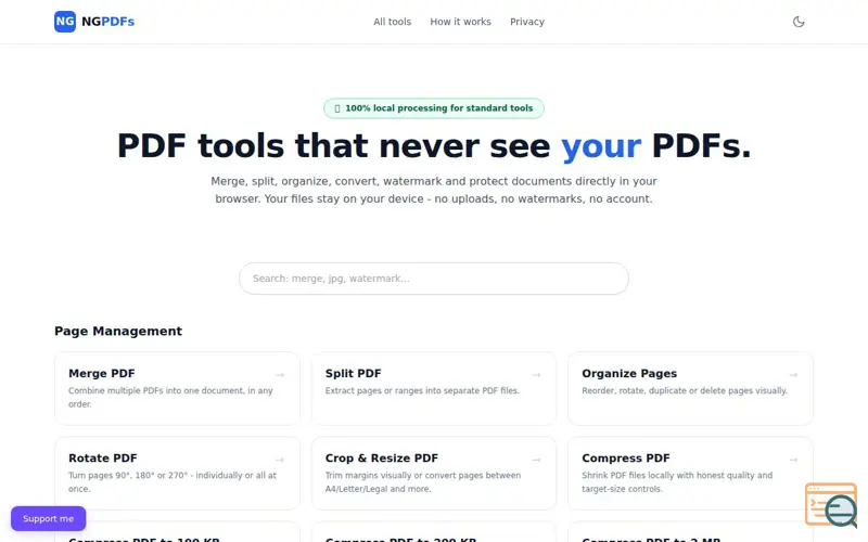 Screenshot of NGPDFs