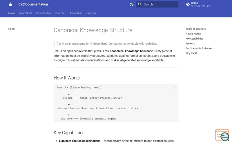 Screenshot of CKS MCP Server