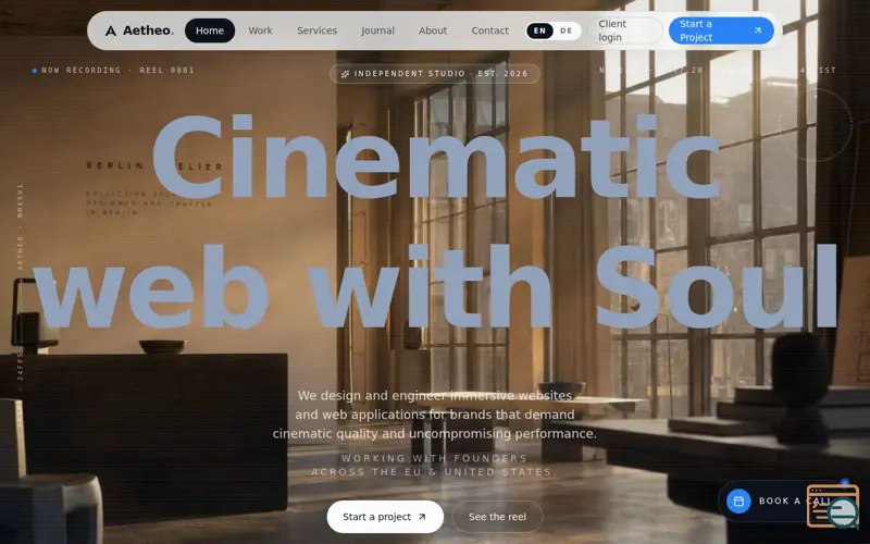Screenshot of Aetheo Studio