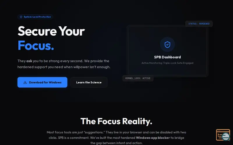 Screenshot of Simple Productivity Blocker