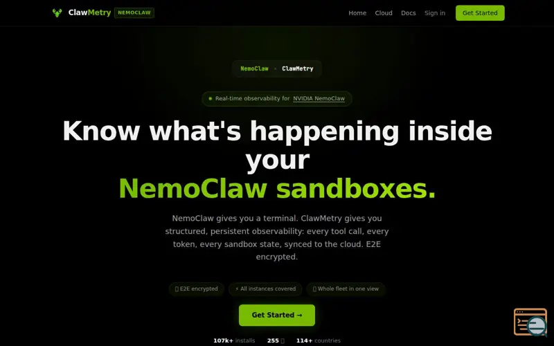 Screenshot of ClawMetry for NVIDIA NemoClaw