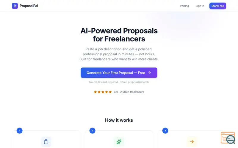 Screenshot of ProposalPal