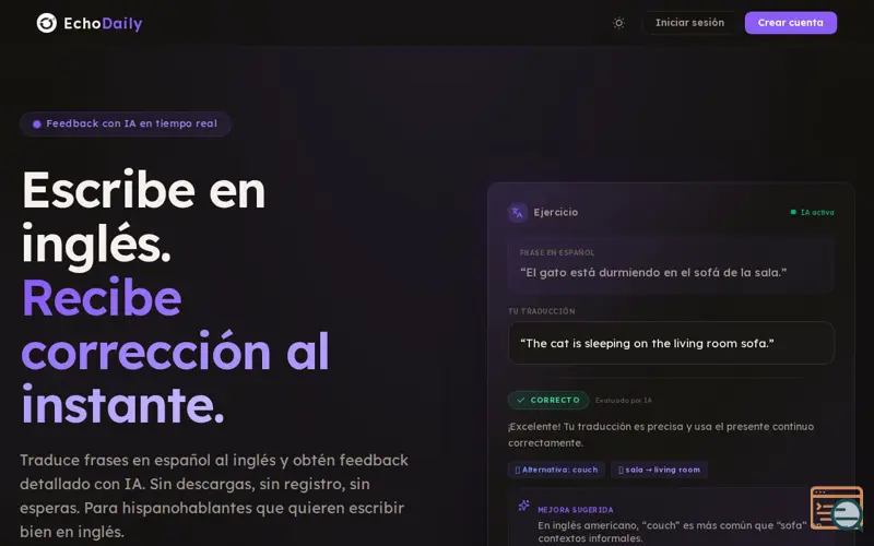 Screenshot of Echo Daily