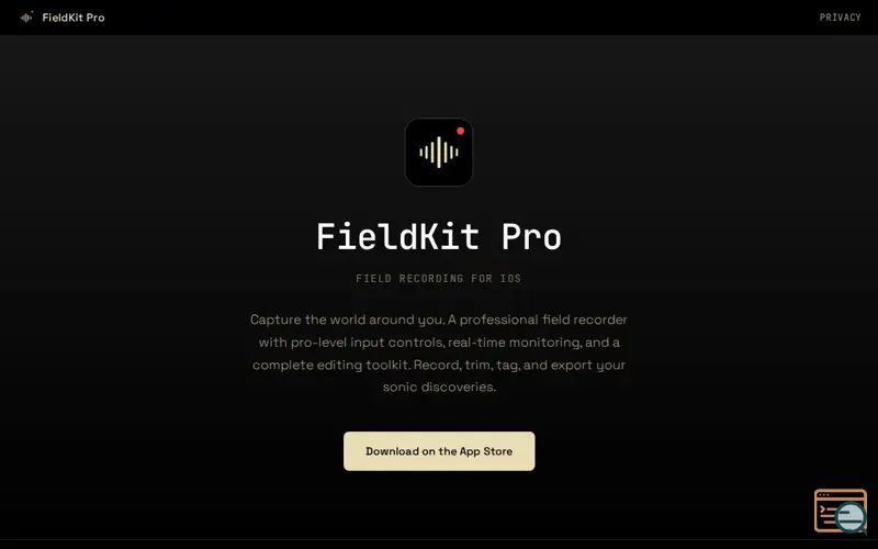 Screenshot of FieldKit Pro
