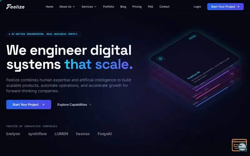 Screenshot of Feelize