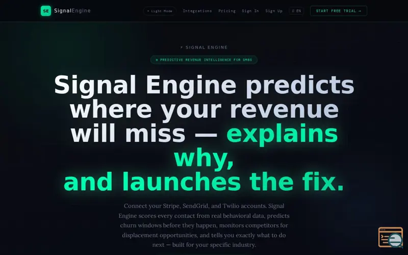 Screenshot of Signal Engine 2.0