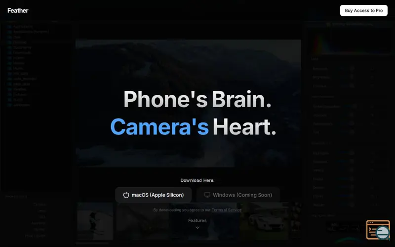 Screenshot of Feather