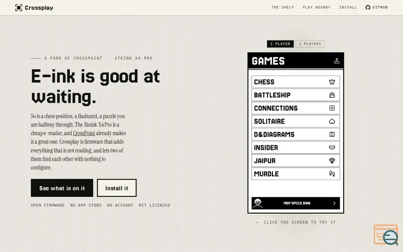 Screenshot of CrossPlay