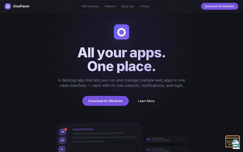 Screenshot of OnePanel