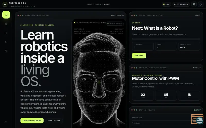 Screenshot of Professor OS