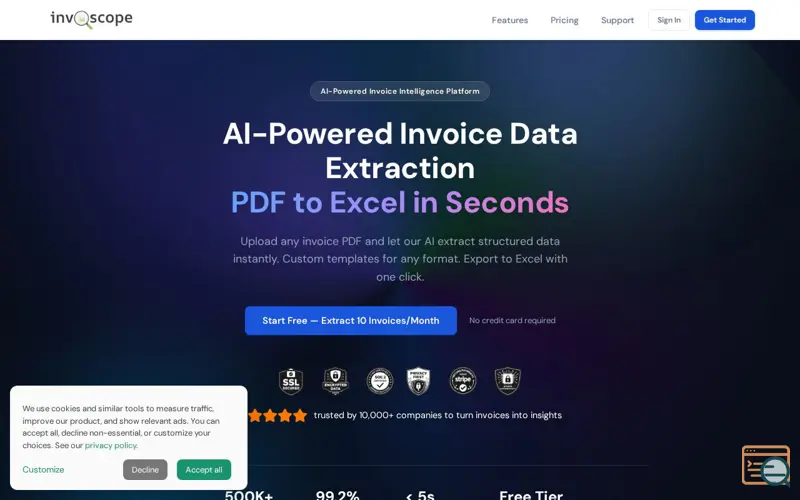 Screenshot of Invoscope