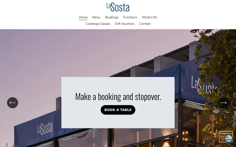 Screenshot of La Sosta