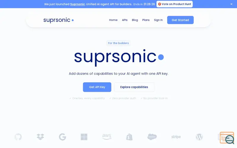 Screenshot of Suprsonic, a launch using Anchor Browser