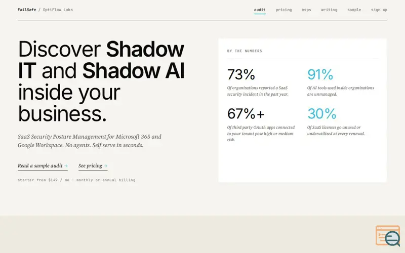 Screenshot of FailSafe