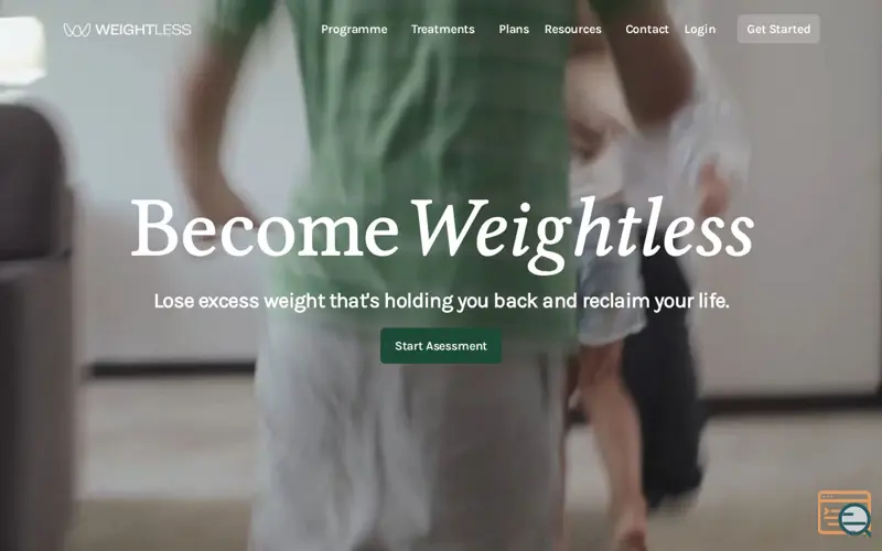 Screenshot of Weightless, a launch using Freshchat