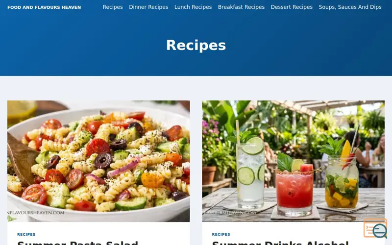 Screenshot of My Blog