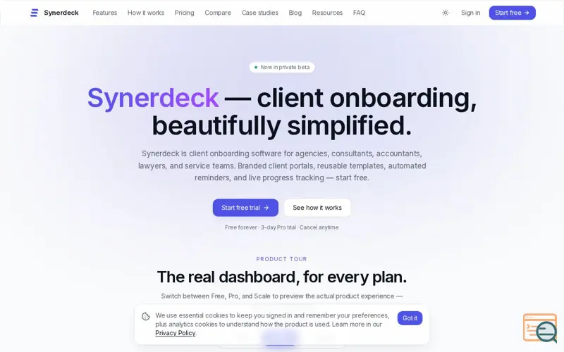 Screenshot of Synerdeck