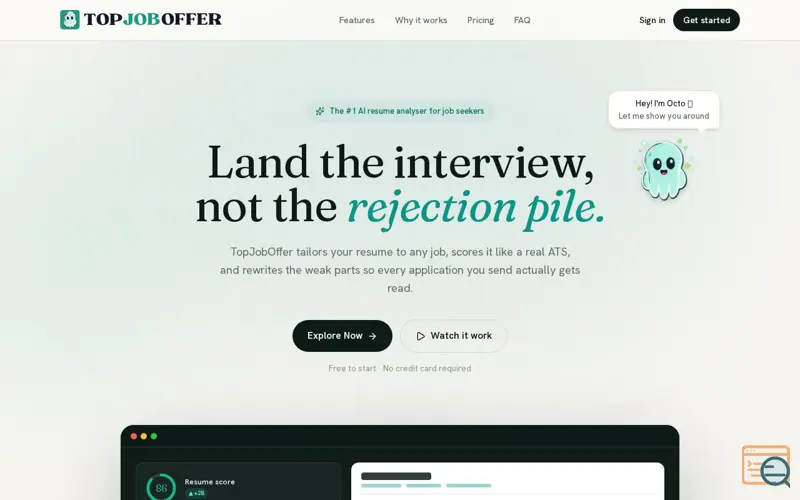 Screenshot of TopJobOffer