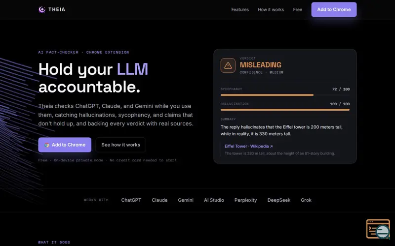 Screenshot of Theia