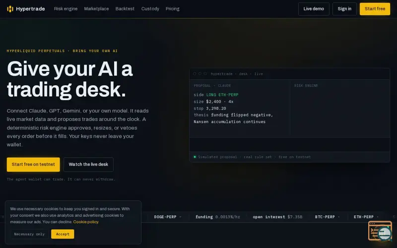 Screenshot of Hypertrade