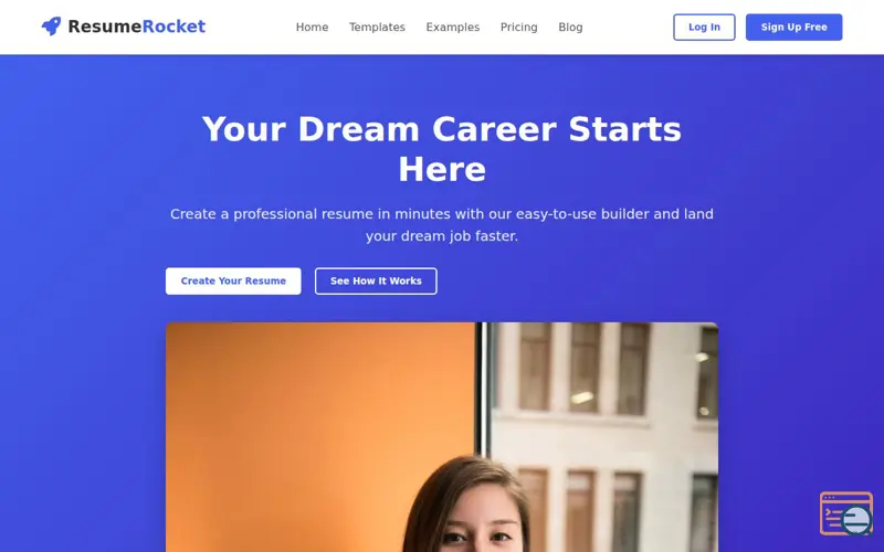 Screenshot of Resume Rocket - AI Resume Builder