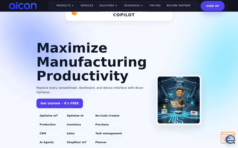 Screenshot of Optiwise
