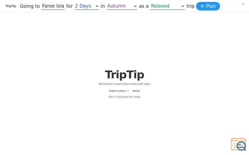 Screenshot of Triptip