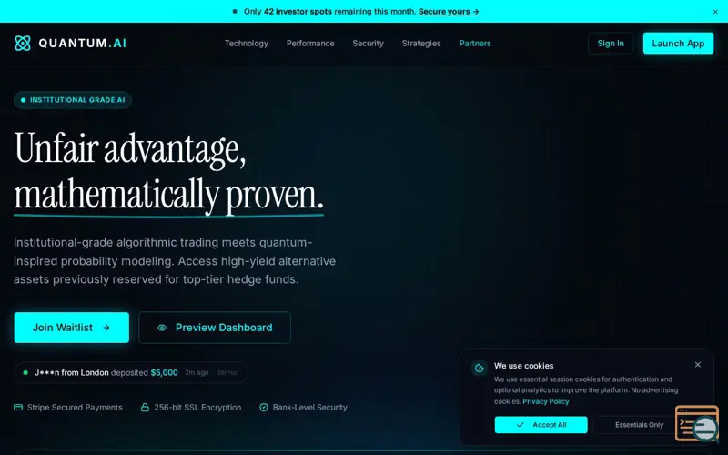 Screenshot of Quantum AI