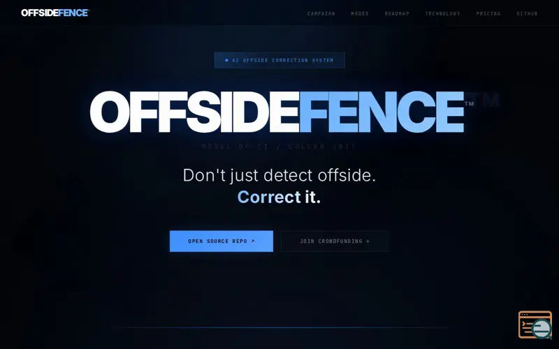 Screenshot of OffsideFence