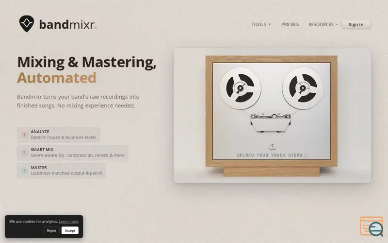 Screenshot of Bandmixr