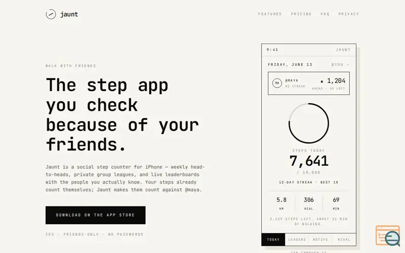 Screenshot of Jaunt