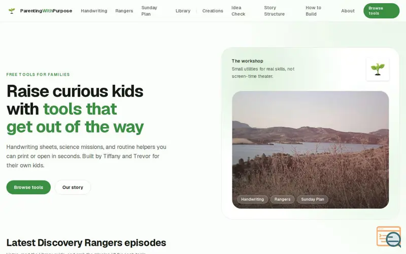 Screenshot of Parenting With Purpose