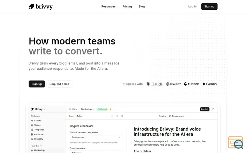 Screenshot of Brivvy