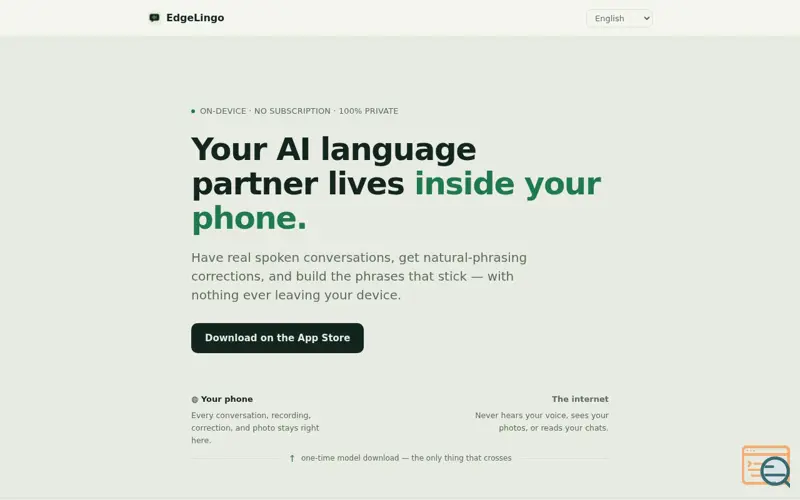 Screenshot of EdgeLingo