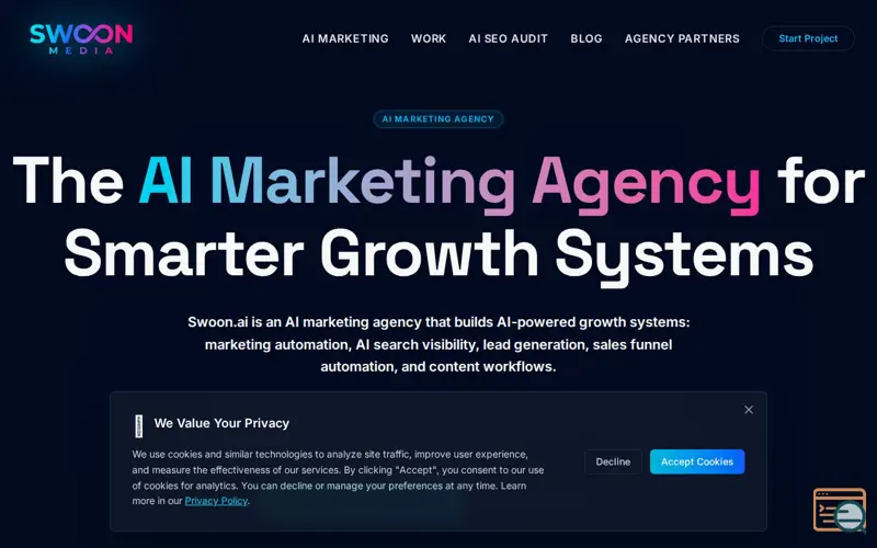 Screenshot of Swoon.ai, a launch using Zendesk