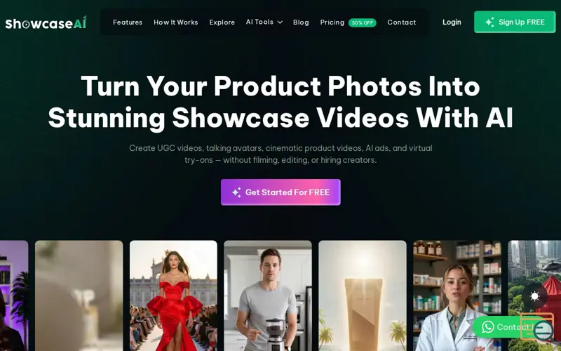Screenshot of ShowcaseAI, a launch using WATI