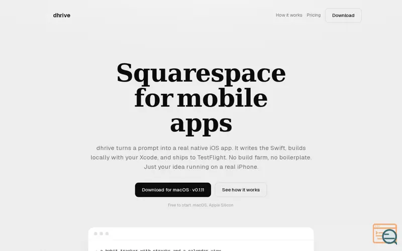 Screenshot of Dhrive