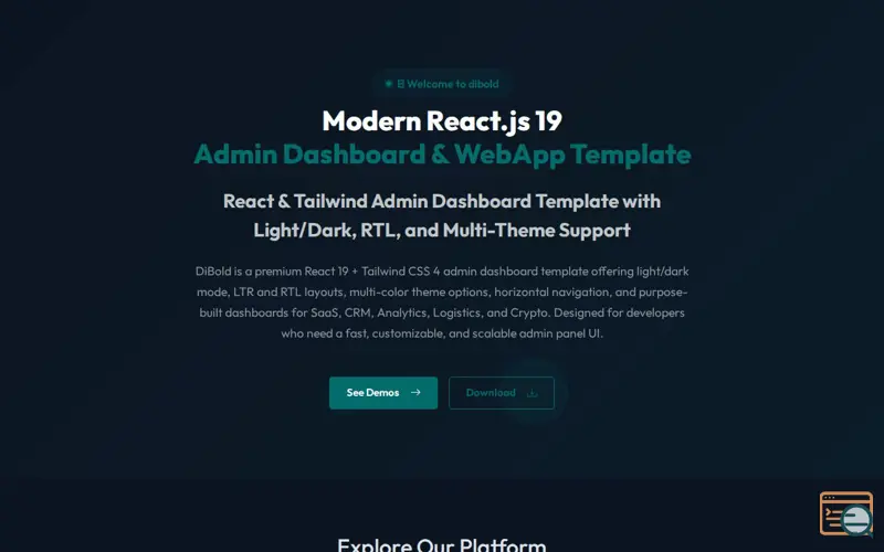 Screenshot of DiBold Admin Dashboard