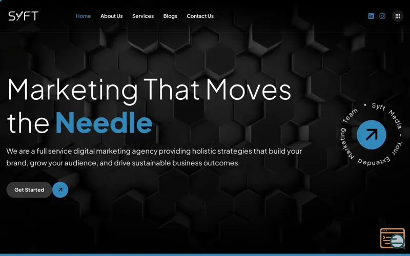 Screenshot of Syft media